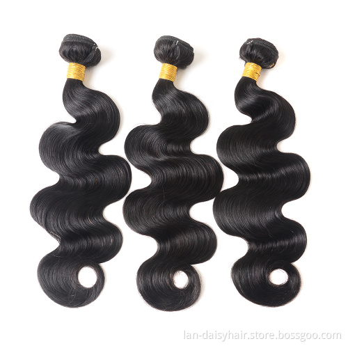Mongolian hair natural color unprocessed virgin cuticle aligned mongolian body weave with closure  3 bundles with closure 4x4